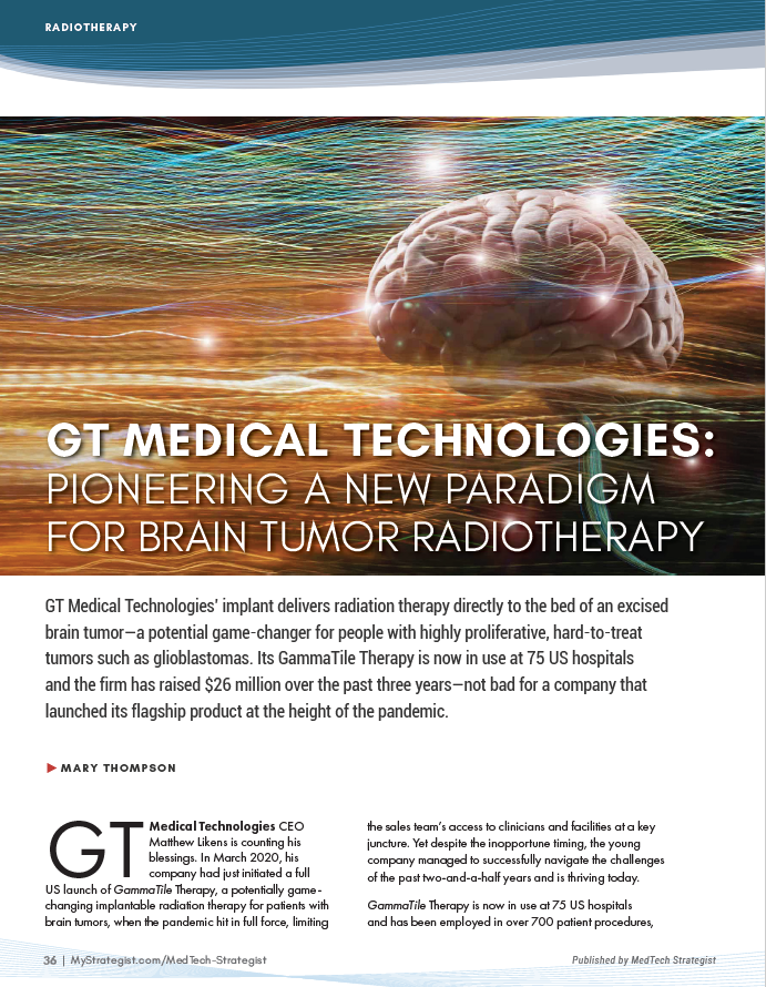 GT Medical Technologies Pioneering a New Paradigm for Brain Tumor